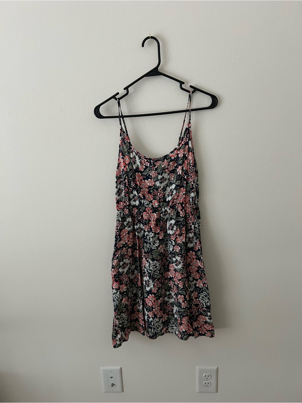 GAP Navy Floral Spaghetti Strap Dress